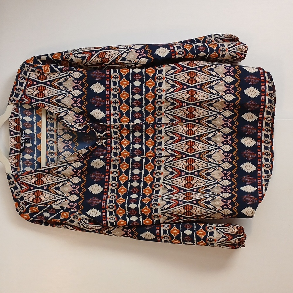 Time To Bloom "Tribal Print" Blouse in Size M